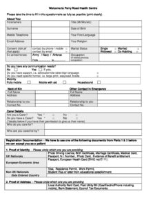 New patient form 2019 – Ferry Road Health Centre